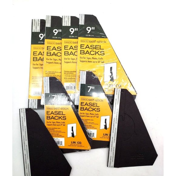 Lineco Easel Backs, Various Sizes, Single & Double Wing, Self Adhesive LOT OF 6 - Picture 1 of 4